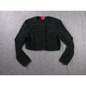 Narciso Rodriguez for Design Nation Jacket Womens M Cropped Black Long Sleeve